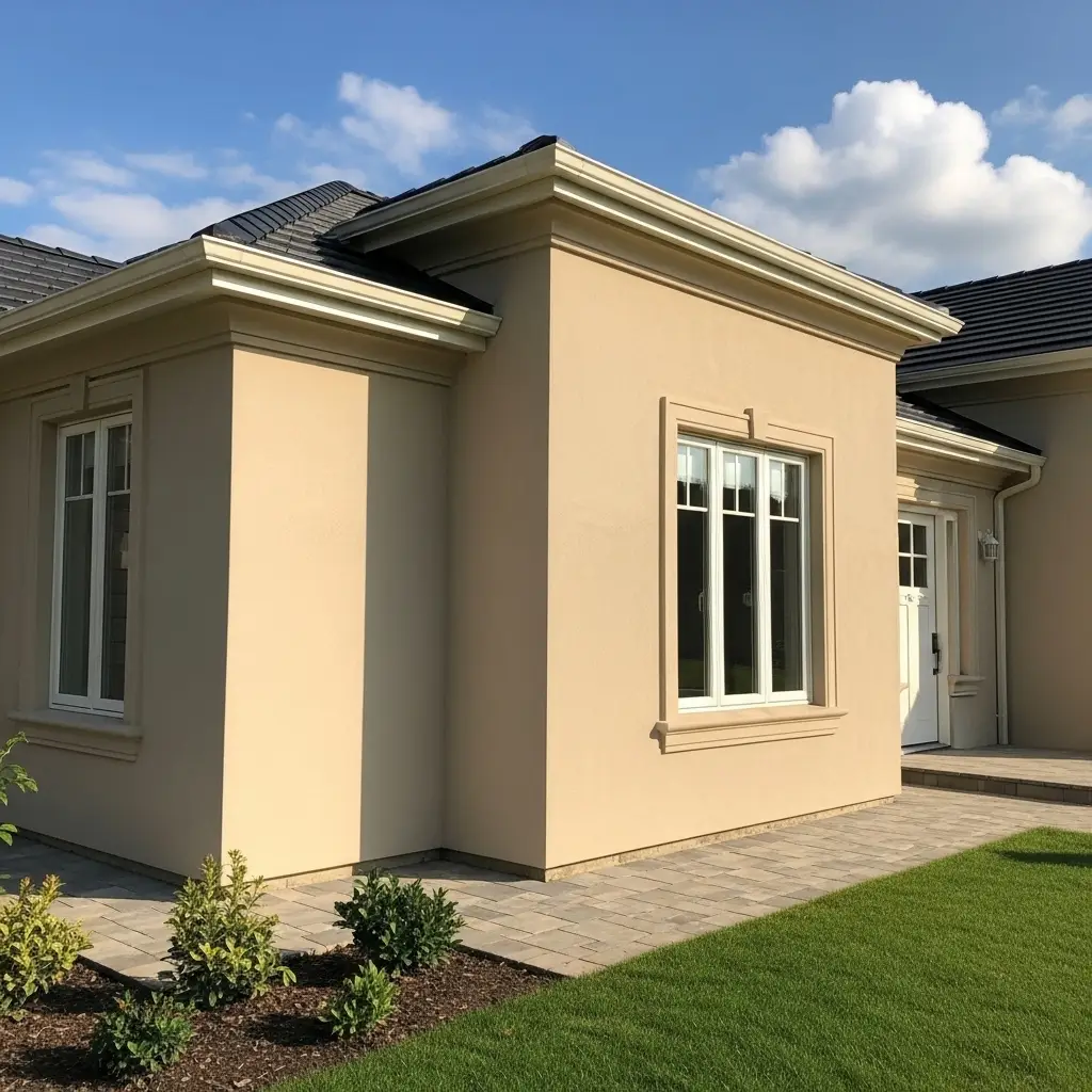 a beige color synthetic stucco home
