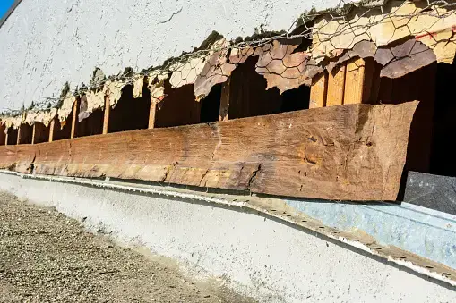 exterior of a house is tearing