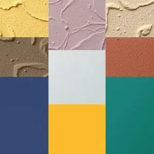 image showcasing different stucco textures and colors